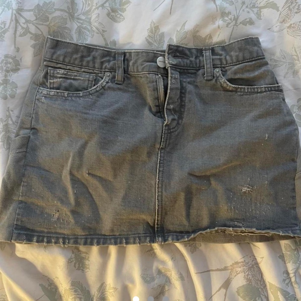 Undercover hybrid denim skirt